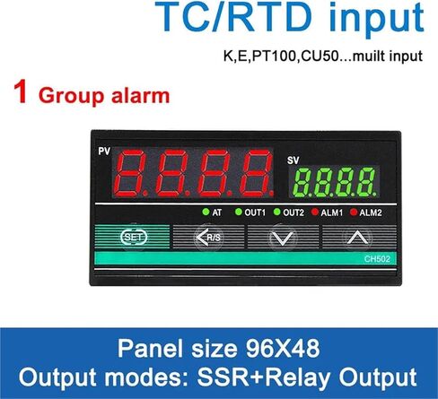 LCTC CH502 RELAY SSR RS485 OUTPUT PID درجة حرارة وحدة تحكم TC/RTD PID منظم 96x48mm RKC الصناعي (SSR Relay OPT 1ALARM) in Saudi Arabia