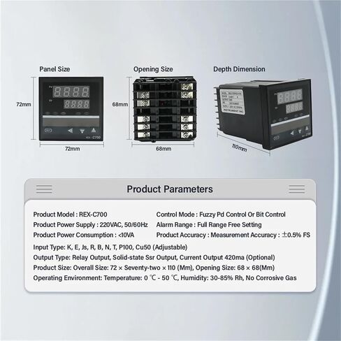 PID Digital Temperature Controller REX-C700 C 700 Universal Input Relay SSR Output for Automatic Packing Machine Thermostat Hot(Relay Output) in Saudi Arabia