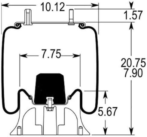 2 حزمة من حقيبة الربيع الهوائية من عزم الدوران لهندريكسون (يحل محل Firestone 9082 ، W01-358-9082 ، W01-358-9083 ، Hendrickson S-2066 ، S-1165 ، C-20166 ، C-11651 ، Goodyear 1R12-092 ، 1R12-093) in Kuwait