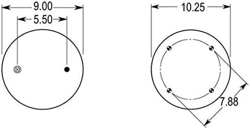 2 حزمة من حقيبة الربيع الهوائية من عزم الدوران لهندريكسون (يحل محل Firestone 9082 ، W01-358-9082 ، W01-358-9083 ، Hendrickson S-2066 ، S-1165 ، C-20166 ، C-11651 ، Goodyear 1R12-092 ، 1R12-093) in Kuwait