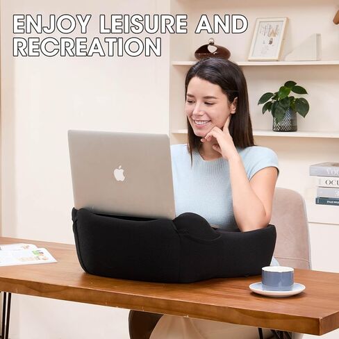 مكتب لاب توب مع وسادة، وسادة كمبيوتر محمول ناعمة للحضن، وسادة مكتب محمولة، وسادة ألعاب وسادة عمل للسرير والأريكة والسيارة in Kuwait