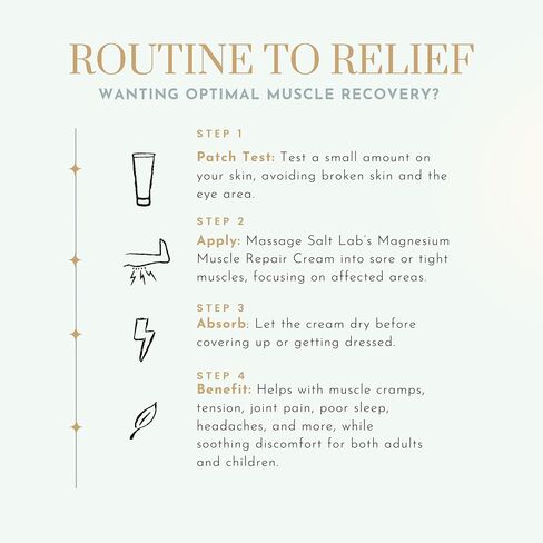 Magnesium Muscle Repair Cream, Lightweight Magnesium Rich Cream With Shea Butter For Muscle & Joint Pain, Scented With Essential Oils, Post Activity Self Care, Non Greasy Formula, 100 Ml in Saudi Arabia
