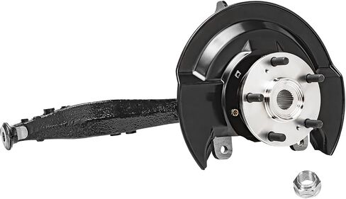 Detroit Axle - 2.4L Front Left Steering Knuckle for 03-07 Honda Accord [Manual Transmission], Driver Side Steering Knuckle & Wheel Bearing Hub Assembly 2003 2004 2005 2006 2007 Replacement in Saudi Arabia