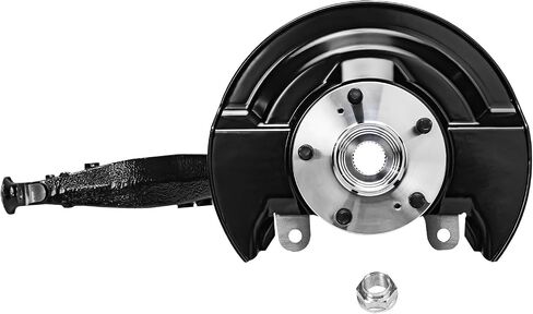Detroit Axle - 2.4L Front Left Steering Knuckle for 03-07 Honda Accord [Manual Transmission], Driver Side Steering Knuckle & Wheel Bearing Hub Assembly 2003 2004 2005 2006 2007 Replacement in Saudi Arabia