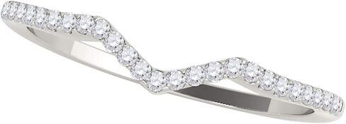MauliJewels 0.15 Carat Diamond Wedding Band Prong-Setting 14K Solid Rose, White And Yellow Gold in Saudi Arabia