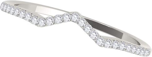 MauliJewels 0.15 Carat Diamond Wedding Band Prong-Setting 14K Solid Rose, White And Yellow Gold in Saudi Arabia