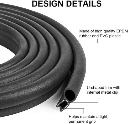 Car Door Edge Guard Seal Strip 3meters U Type Rubber Strip Hardwearing Car Ship Dustproof Trim Soundproofing Waterproof Sealings in Saudi Arabia