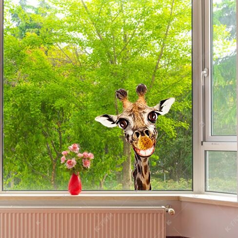 Horse Crack Car Stickers 4 Stickers, Car Window Clings Decal, 3D Horse Decal Auto Accessories, Waterproof Animal Wall Stickers, Funny Car Decoration Stickers in Saudi Arabia