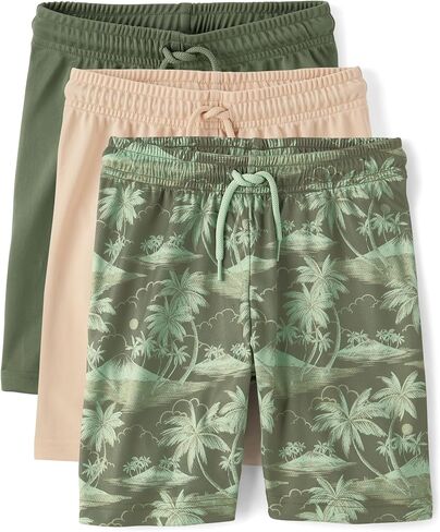 The Children's Place,Boys,Athletic Basketball Shorts,Camo/Solid 5-Pack,Medium in Saudi Arabia