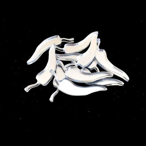 Chilli Pepper Shaped Crafting Mirrors, Set of 10, Many Colours, Shatterproof Acrylic, Gold Mirror, Pack of 10 x 8cm in Kuwait