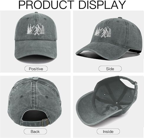Bigfoot Hats for Men Women, Funny Adjustable Embroidered Big Foot Sasquatch Baseball Cap, Wild Bigfoot Trucker Hat in Kuwait