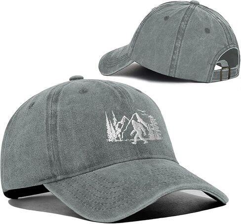 Bigfoot Hats for Men Women, Funny Adjustable Embroidered Big Foot Sasquatch Baseball Cap, Wild Bigfoot Trucker Hat in Kuwait