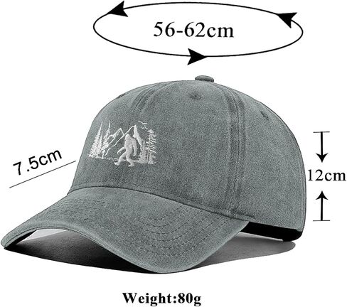 Bigfoot Hats for Men Women, Funny Adjustable Embroidered Big Foot Sasquatch Baseball Cap, Wild Bigfoot Trucker Hat in Kuwait