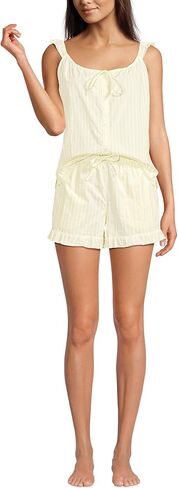 Lands 'End Women's Poplin 2 قطعة Pajama Set - Tank Top and Shorts in Saudi Arabia