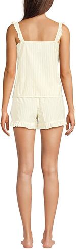 Lands 'End Women's Poplin 2 قطعة Pajama Set - Tank Top and Shorts in Saudi Arabia