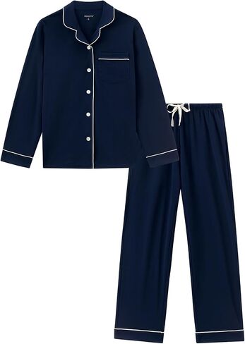 RONGTAI Womens Pajama Sets Cotton Comfy Cool Feeling Pajama Set Long Sleeve Sleepwear 2 Pcs Pjs Nightwear S-XXL in Saudi Arabia