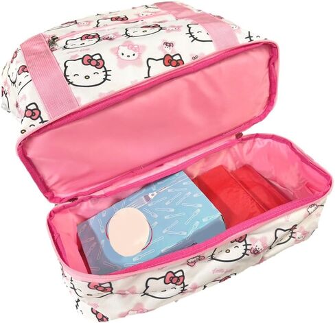 حقيبة إكسسوارات Hello Kitty للفتيات المرخصة رسميًا BINK SANRIO 17 بوصة حقيبة كتف مسحبة للشاطئ والسفر مخصصًا باسم مخصص in Saudi Arabia