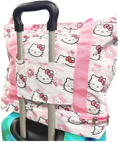 حقيبة إكسسوارات Hello Kitty للفتيات المرخصة رسميًا BINK SANRIO 17 بوصة حقيبة كتف مسحبة للشاطئ والسفر مخصصًا باسم مخصص in Saudi Arabia