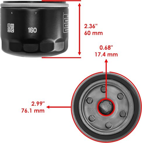 Caltric 2 Pack Oil Filter Compatible with Bmw R1200Gs R-1200Gs Adventure R1200 Hp2 Sport 1200 2008-2013 in Saudi Arabia