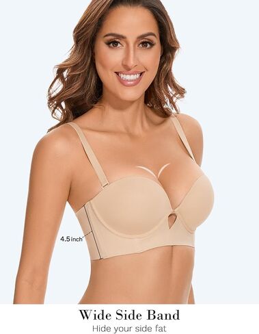 دفع مبطن لأعلى أسفل الصدرية الخلفية دعم الأسلاك السفلية الخلفية الظهر brassiere للنساء in Saudi Arabia