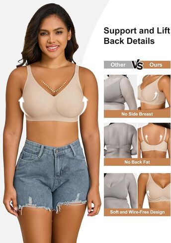 لا توجد حمالة صدرية للنساء للنساء تغطية كاملة مريحة Brassiere Wirefree Seamless Bralette Lift Bra كل يوم in Kuwait