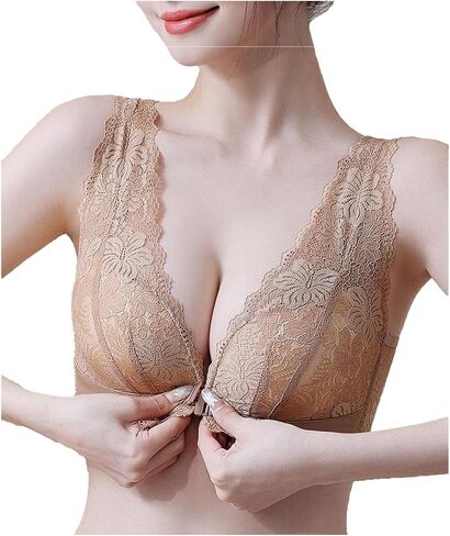 Deep V Front Front Closure Push Up Bra Super in Kuwait