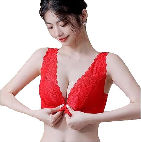 Deep V Front Front Closure Push Up Bra Super in Kuwait