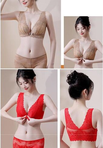 Deep V Front Front Closure Push Up Bra Super in Kuwait