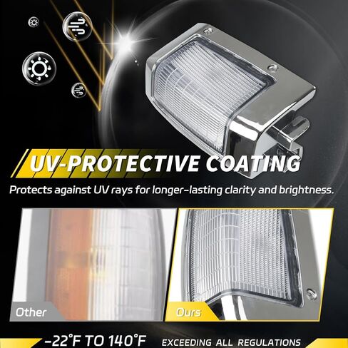 علامات جانبية لزاوية وقوف السيارات الأمامي علامة الإضاءة الإضاءة المتوافقة مع Nissan D21 1990-1994 ، [DOT Certified] غطاء ضوء علامة الإشارة [لا مصابيح] ، استبدل OEM #B611001G02 ، B611501G02 ، عدسة مدخنة in Kuwait