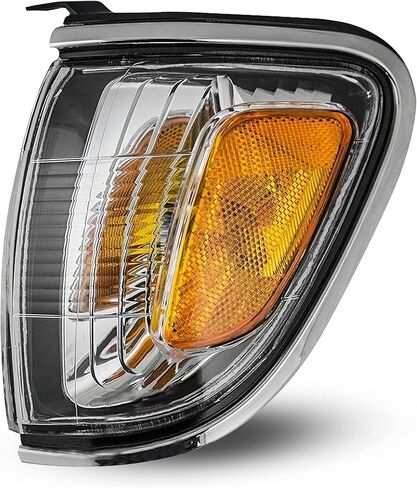 Turn Signal Light Fits 2001 2002 2003 2004 Toyota Tacoma - Fits Driver Side - Parking Light Corner Light Side Marker Light Assembly - With Chrome Color Trim - Includes Bulb, Lens, Housing in Saudi Arabia