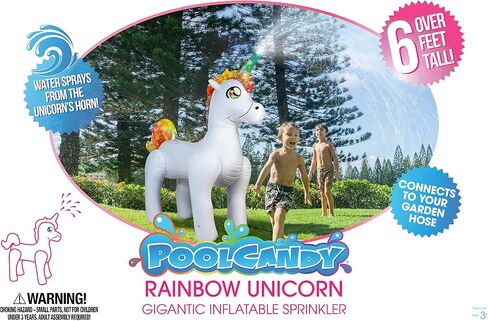 قوس قزح قابل للنفخ من PoolCandy - رشاش دش شمسي عملاق بطول خمسة أقدام - متعة الصيف لجميع الأعمار. in Kuwait