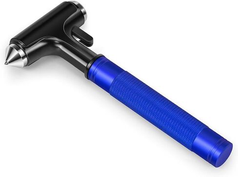 Car Glass Breaker with Seat Belt Cutter, Car Window Breaker Tool Automotive Safety Hammer, 3 in 1 Emergency Escape Tool for Vehicle Accidents, Car Hard Aluminium Alloy Head Design (Blue) in Saudi Arabia