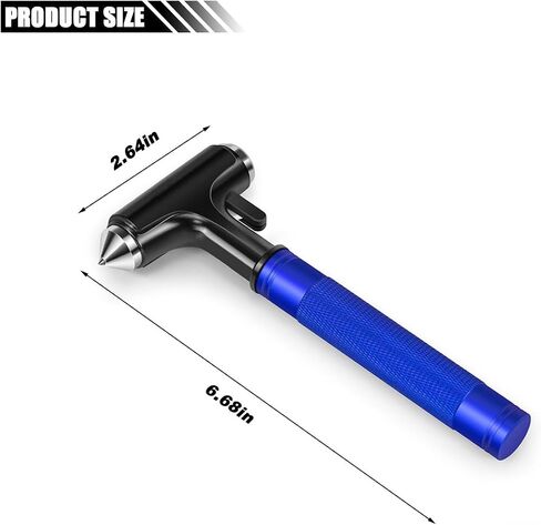 Car Glass Breaker with Seat Belt Cutter, Car Window Breaker Tool Automotive Safety Hammer, 3 in 1 Emergency Escape Tool for Vehicle Accidents, Car Hard Aluminium Alloy Head Design (Blue) in Saudi Arabia