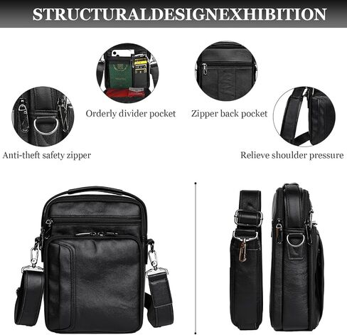 Leather Small Messenger for Men - Women Shoulder Chest Travel Bag - Crossbody Bag - Messenger Bag for Men and Women - Travel Outdoor Sports - 10x7.5IN - Coffe in Kuwait