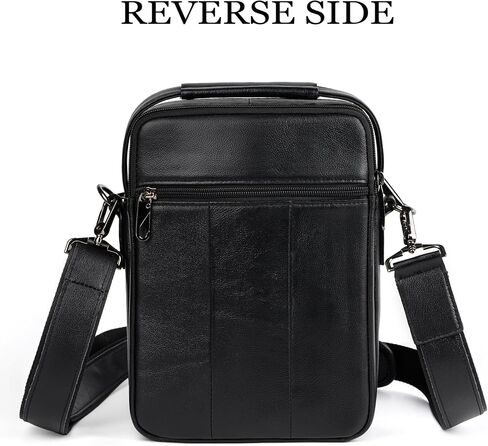 Leather Small Messenger for Men - Women Shoulder Chest Travel Bag - Crossbody Bag - Messenger Bag for Men and Women - Travel Outdoor Sports - 10x7.5IN - Coffe in Kuwait