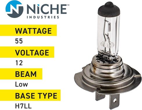 Niche H7LL Headlb Bulb Low Beam Set for 1999-2019 Suzuki Hayabusa GSXR600 GSXR1000 GSXR750 Yamaha YZF R1 R6 2 Pack in Saudi Arabia