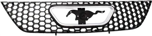 ل Ford Mustang Grille Assembly 1999 00 01 02 03 2004 | قذيفة سوداء محكم وإدراج | ث/الشعار الكروم فتح صب البلاستيك | FO1200357 | XR3Z8200AA in Saudi Arabia
