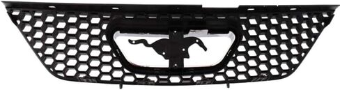 ل Ford Mustang Grille Assembly 1999 00 01 02 03 2004 | قذيفة سوداء محكم وإدراج | ث/الشعار الكروم فتح صب البلاستيك | FO1200357 | XR3Z8200AA in Saudi Arabia