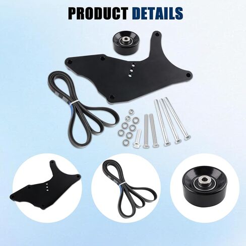 LS Truck Dual Alternator Bracket Kit Aluminum Compatible with 1999-2013 Chevy Tahoe Suburban Silverado, GMC Yukon, Cadillac Escalade, Hummer H2 4.8L 5.3L 6.0L 6.2L V8 Vortec Engine in Kuwait