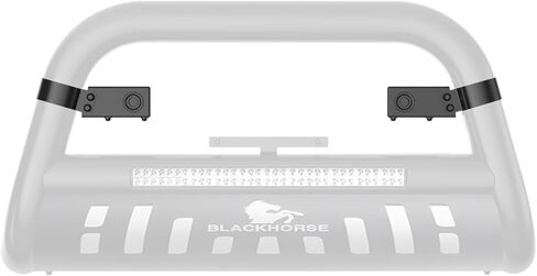 Black Horse 3 "Bull Bar Stower Sensor Kit Black for 20-24 Chevy Silverado 2500/3500 ، 19-24 Dodge Ram 1500 (Exclse. Rebel & Trx Trims ، 19-24 Ram 1500 Classic و 20-22 Ram 1500 Diesel Models) in Saudi Arabia