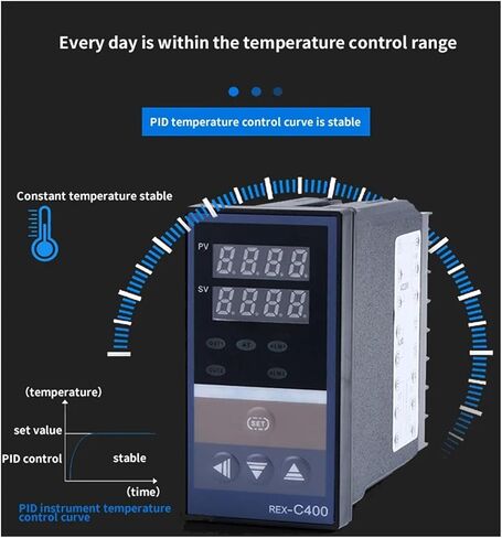 REX-C100 C400 C700 C900 Digital Multy Input PID Temperature Controller SSR or Relay Output 72x72 48x48 48x96 Thermostat(REX-C400 Relay) in Saudi Arabia