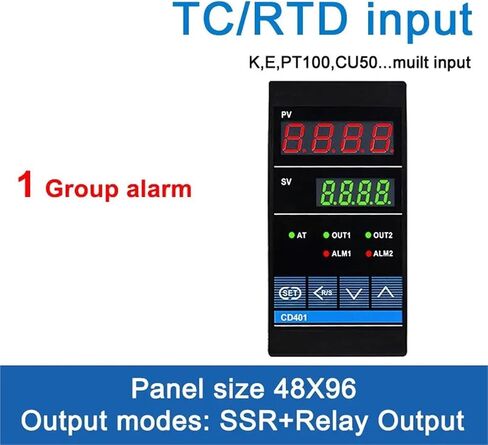 PID Temperature Controller SSR Relay Output RKC Industrial Intelligent Regulator TC/RTD Input 48x96mm CD401(SSR Relay Opt 2ALM) in Saudi Arabia