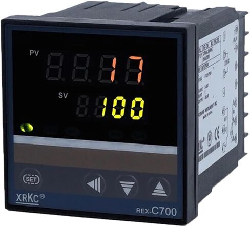 وحدة تحكم درجة الحرارة REXC-700/ REX-C100 PID DIGITAL PID REX وحدة تحكم SSR/ RELAY طاقة التتابع (أحمر) in Saudi Arabia