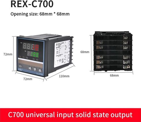 وحدة تحكم درجة الحرارة REXC-700/ REX-C100 PID DIGITAL PID REX وحدة تحكم SSR/ RELAY طاقة التتابع (أحمر) in Saudi Arabia