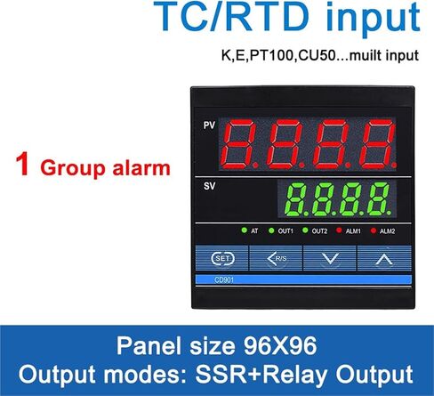 جهاز تحكم درجة حرارة LCTC PID مع مرحل SSR مع RS485 إخراج منظم PID الصناعي الذكي TC/RTD المدخلات RKC 96X96MM CD901 (SSR Relay OPT 2ALM) in Saudi Arabia