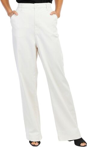 UNIONBAY Women's Stretch Twill Highrise Wideleg Pant in Kuwait