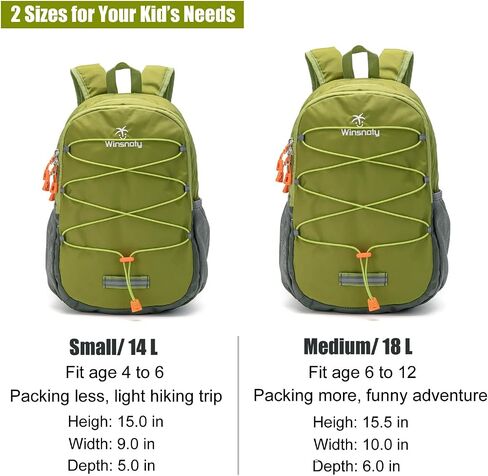 Small Hiking Backpack for Kids Boys or Girls, Ages 3-6, Fit Outdoor Sport Adventure (Yellow, Small) in Saudi Arabia