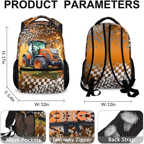 Kids Boys Backpack, Dirt Bike Backpack for Children, 17" Cool Bookbag for Preschool Elementary Kindergarten Vacation Travel, Durable School Supplies in Kuwait