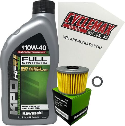 Full Synthetic Oil Change Kit compatible with 2017-2023 Kawasaki Z125 Pro in Saudi Arabia