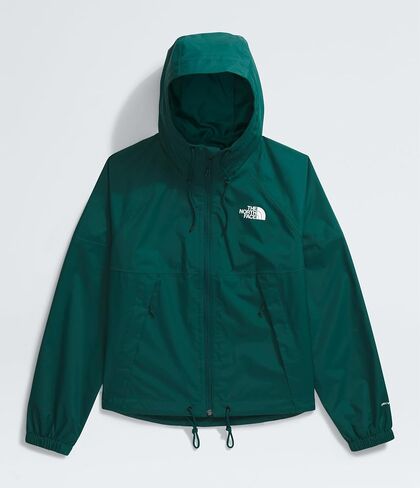 سترة بغطاء للرأس للنساء من THE NORTH FACE، Antora Rain، مقاس XX-Large باللون الرمادي الداكن/التوت البري in Kuwait